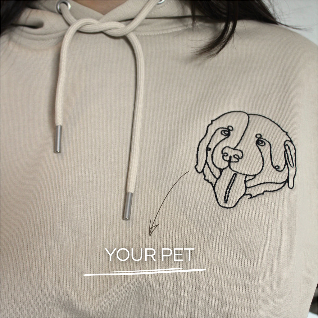 Custom Pet Embroidery Hoodie Small