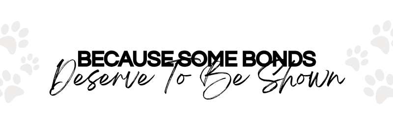 Text 'Becaus some bonds deserve to be shown' with decorative elements on a white background