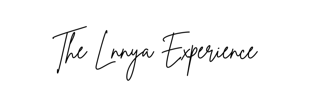 Text 'The Linnya Experience' in a stylized font on a white background