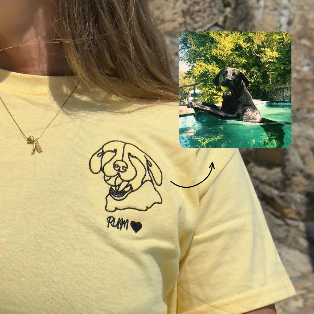 Custom Pet Embroidery T-Shirt Small