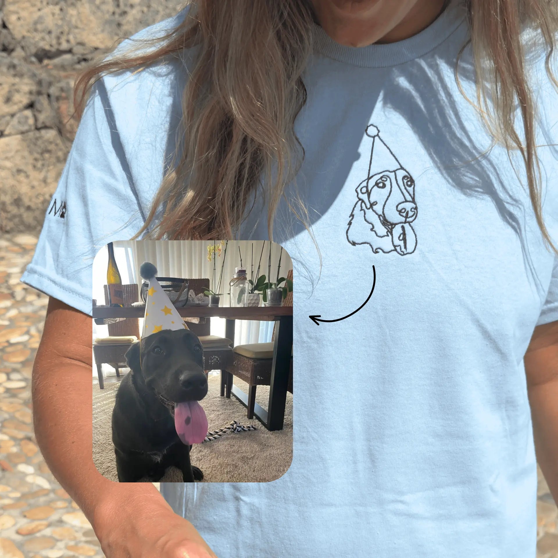 Custom Pet Embroidery T-Shirt